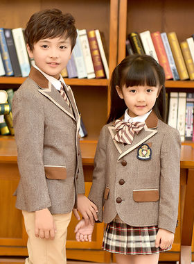 幼儿园园服西装校服外套新款羊毛男女童装英伦学院风中小学生班服