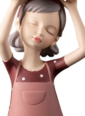 创意女孩桌面摆设客厅茶几家居装饰品女生日礼物玄关钥匙收纳摆件