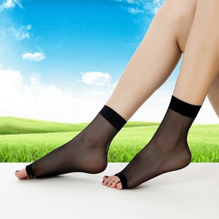 梦娜露趾袜12双短丝袜夏季 超薄鱼嘴女士包芯丝透明短筒防勾对对袜