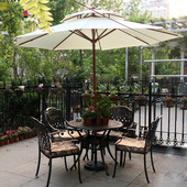 莫家户外桌椅铸铝组合花园露天椅子休闲阳台铁艺庭院室外桌椅套装