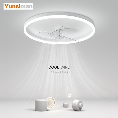 韵丝蔓隐形风扇灯创意led吸顶灯简约卧室灯大气客厅灯餐厅房间灯