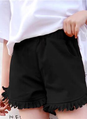 2024新品女童男童童装短裤夏装中大童牛仔彩色短裤外穿潮童裤子