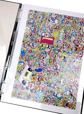 A1加大文件夹大容量多层画夹1500片拼图二开体育海报册透明插页袋