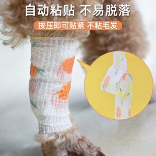 比熊宠物狗狗外出防脏绑脚缠脚绷带自粘一次性裹脚布小狗用品大全