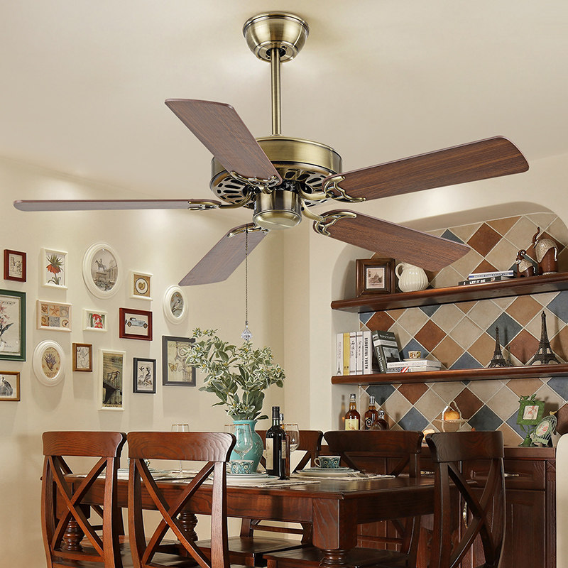 欧式仿古木叶无灯吊扇餐厅不带灯铁叶风扇客厅咖啡厅复古风扇吊灯,生活电器,吊扇/隐形吊扇/装饰吊扇,淘宝优惠券,粉丝福利购,淘宝优惠卷
