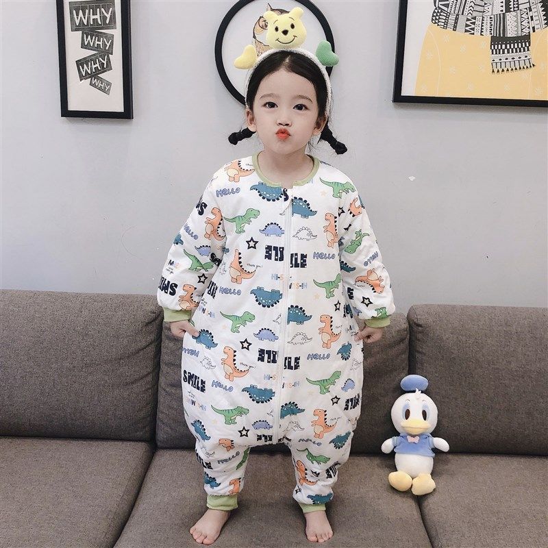 夹棉婴儿睡袋秋冬季款儿童宝宝防踢被子神器分腿纯棉连体睡衣恒温,婴童用品,睡袋/防踢被,淘宝优惠券,粉丝福利购,淘宝优惠卷