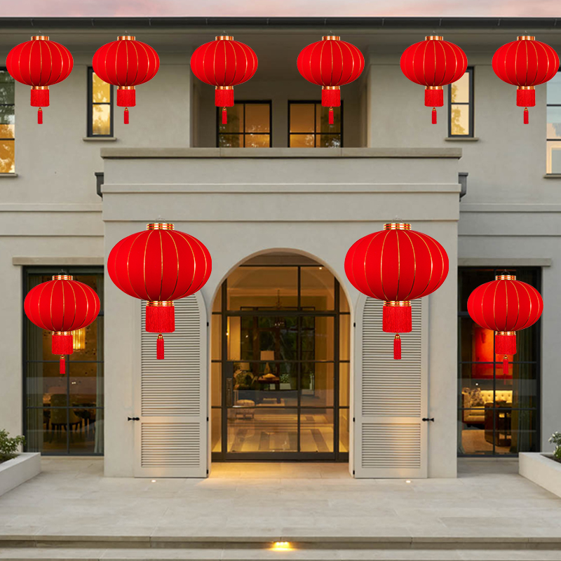 过新年春节乔迁过年装饰灯笼大红灯笼户外大门口宫灯阳台一对挂饰