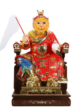 中式12寸坐椅孙悟空站齐天大圣战斗圣佛孙行者斗战胜佛像神像摆件