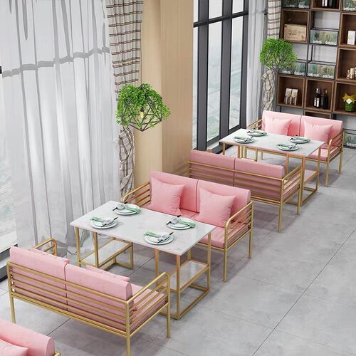 轻奢酒店大堂办公接待休闲区卡座沙发商务简约售楼处洽谈桌椅组合