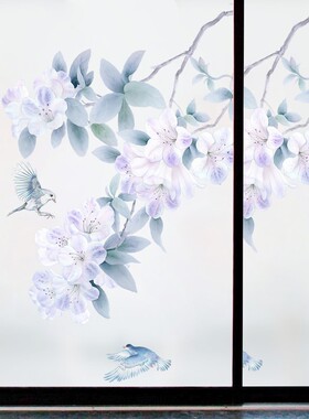 玻璃磨砂贴纸浴室卫生间透光不透明窗花纸遮光防窥防走光窗户贴膜