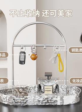 入户门口玄关钥匙收纳架桌面饰品放置架鞋柜上创意装饰摆件置物架