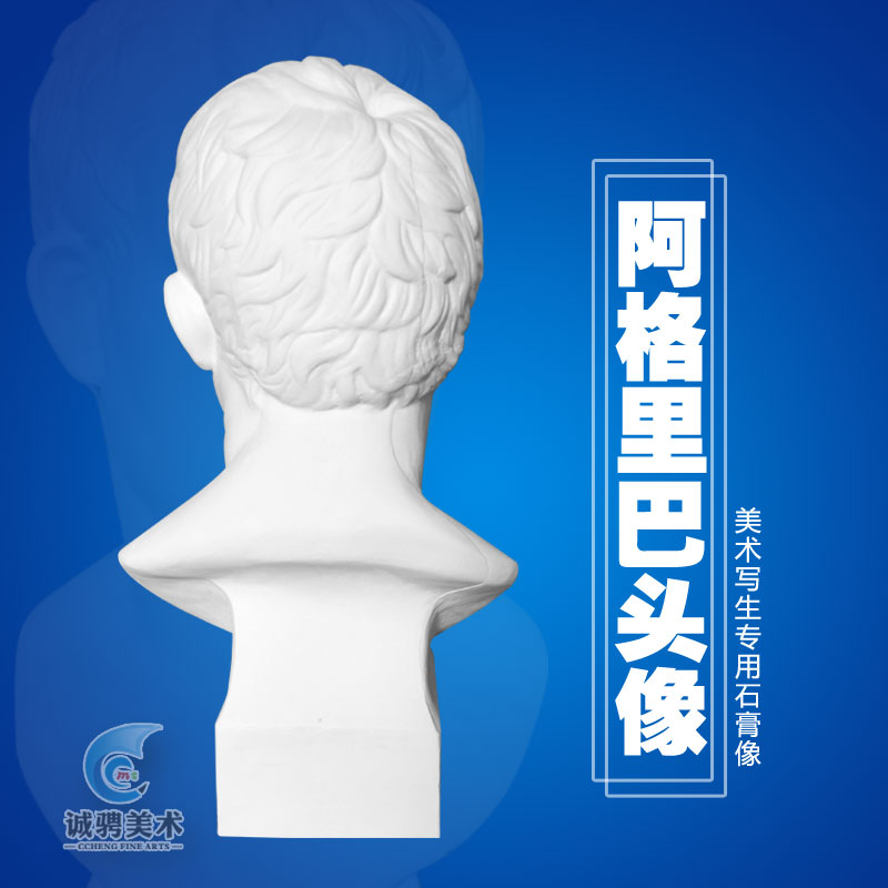 阿格里巴头像写生静物型体阿格里巴静物石膏头像美术静物石膏