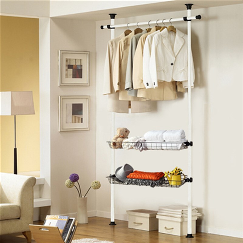 组合衣柜简易钢架布艺柜子韩式卧室落地多功能衣帽架创意挂衣架