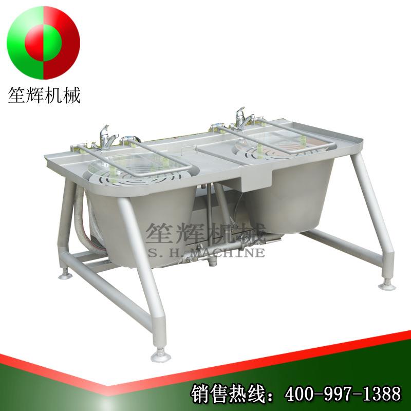 商用双缸筐式洗菜机臭氧果蔬海鲜气泡清洗机新款鼓泡洗果机