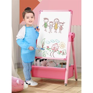 小黑板家用宝宝写字白板涂鸦可擦画架 幼儿童画画板磁性无尘支架式