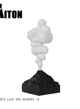 现代抽象艺术火山雕塑摆件玄关酒柜样板房间家具售楼软装饰品配饰