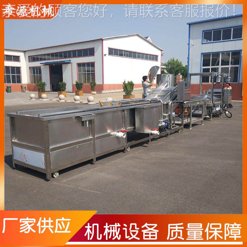 全菜自动菌类杏鲍菇鸡炸机蔬类油炸油流水VQ线大型炸油炸流水线