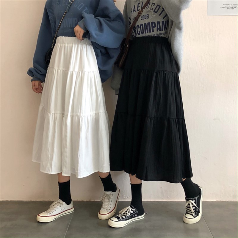 145矮小个子半身裙女150cm秋冬显高搭配高腰百搭a字裙中长裙XS码