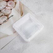 包邮 盒50套 班戟盒雪媚娘慕斯小蛋糕方形透明塑料一次性包装 单个装