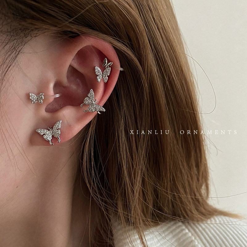 srrmhyn蝴蝶结耳环女短款仙er气质耳钉韩国网红2023新款潮冷淡风,节庆用品/礼品,文化创意手环,淘宝优惠券,粉丝福利购,淘宝优惠卷
