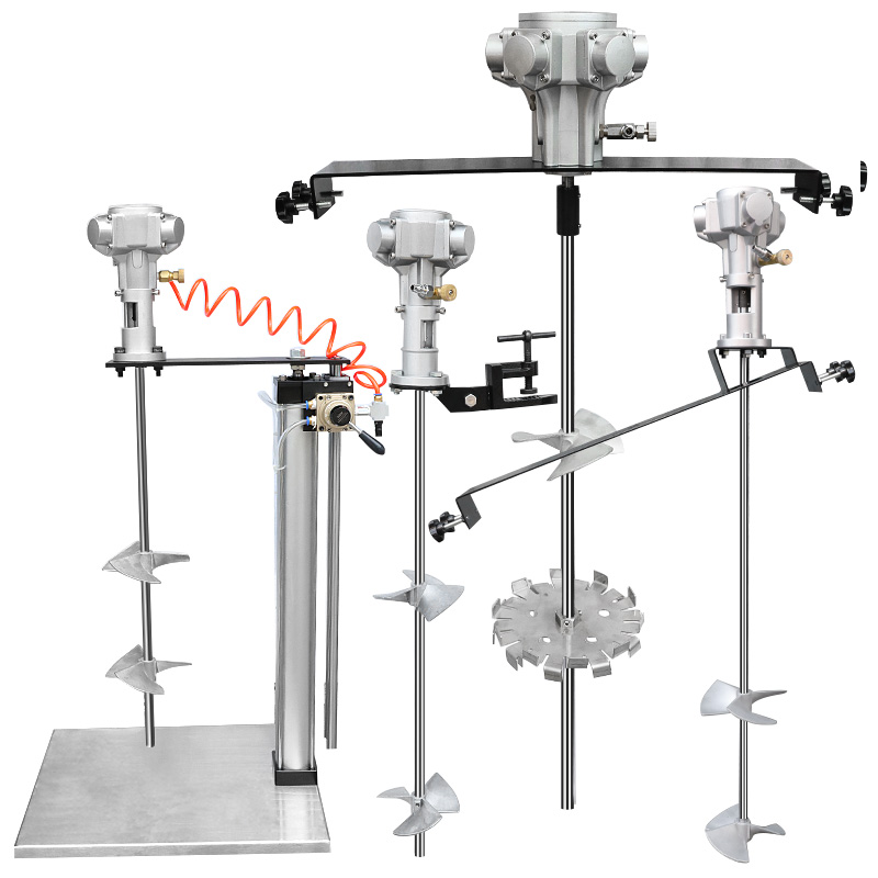 百马8V气动搅拌机平台式升降手提式1/5/50/55加仑涂料油漆搅拌器