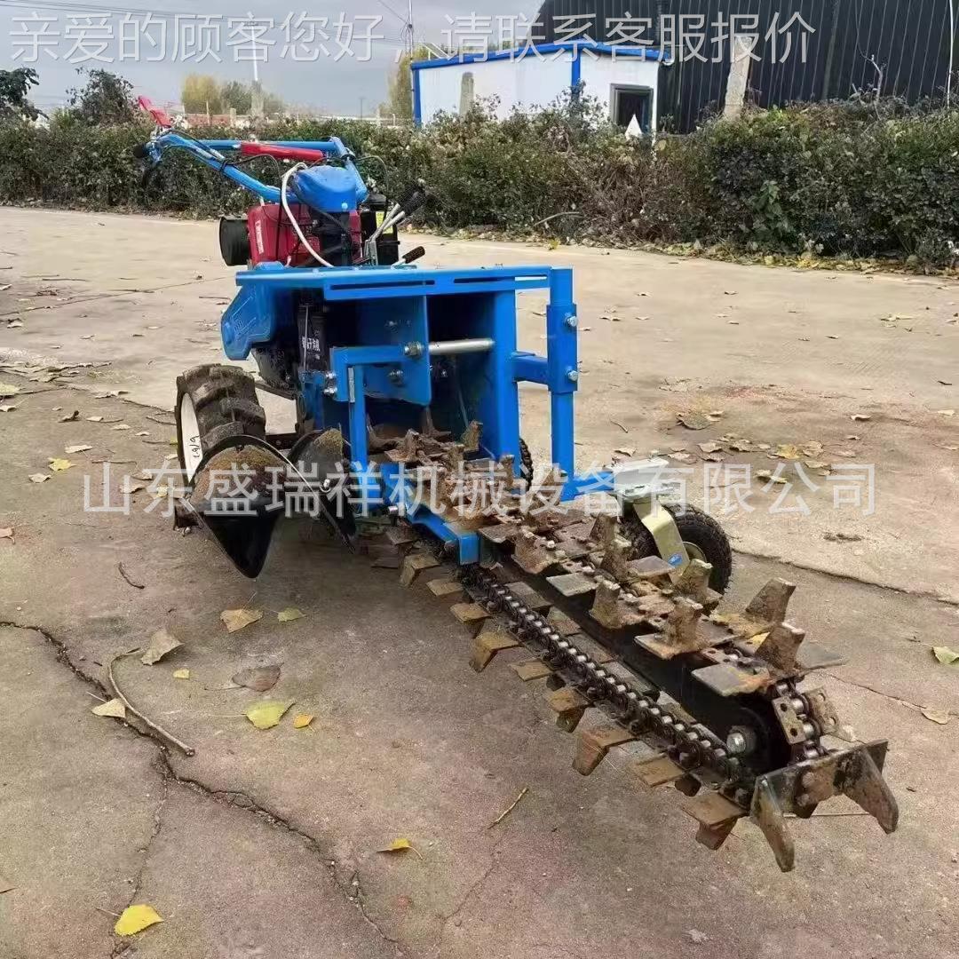 链条开沟机农果园田深IWW沟天然自来水道挖沟机管道电气缆管开槽