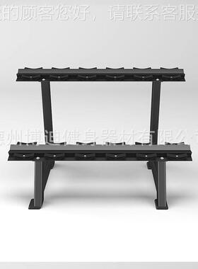 家双层6对装铃铃哑铃架 用私教存放48097架健身房商用哑摆放架十