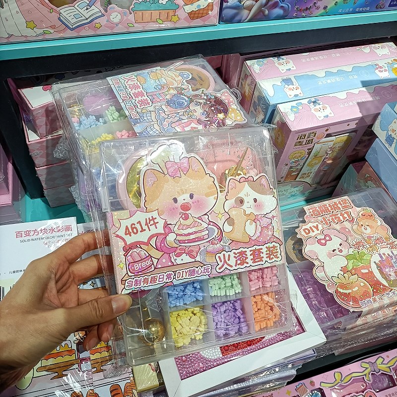 新手创意咕卡火漆印章小蜡烛儿童益智过家家分装蜡粒手工制作套装