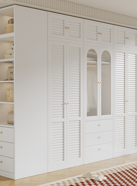 法式金属衣柜卧室家用无甲醛钢制衣橱2025新款衣帽间组合柜收纳柜