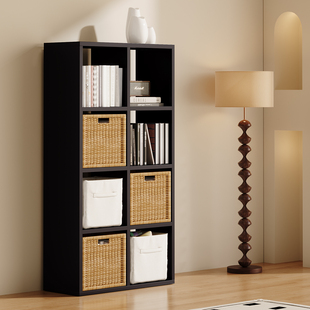 澎木金属格子柜客厅铁皮书架书柜自由组合落地电视柜储物柜置物架