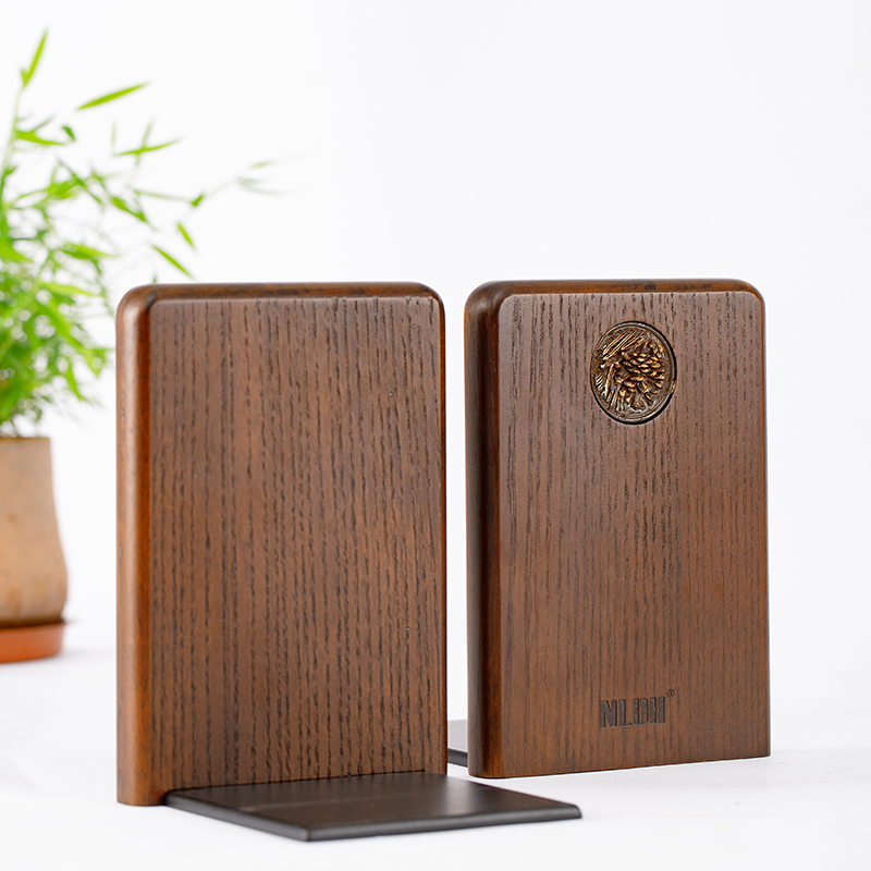 书靠办公室软装实木创意家居桌面书档整理摆书架隔书立架