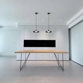 侘寂风工作会议桌长桌创意设计感办公桌书桌现代实木餐桌茶桌