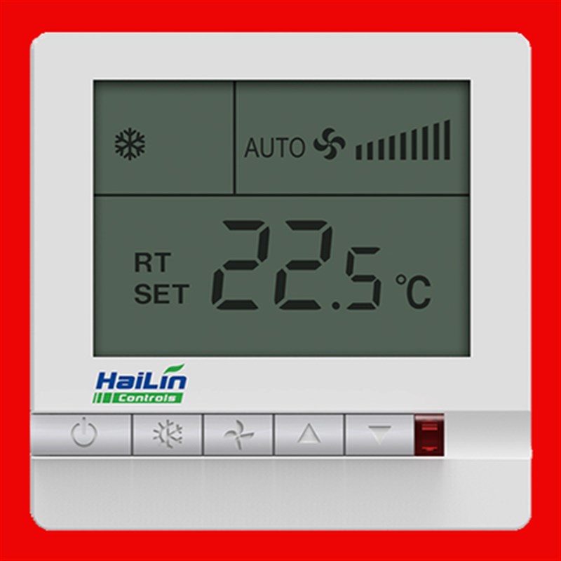 HILIN海林中央空调温控器开关面板HL108DB2D2地暖温控面板H208
