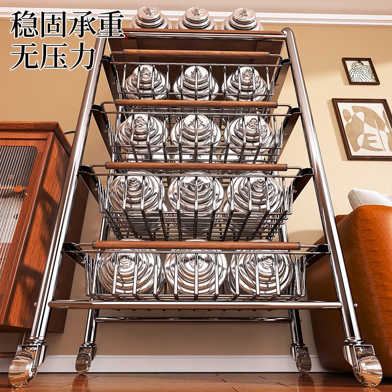中古风小推车边几沙发边侧柜落地可移动茶几客厅床头零食收纳架子