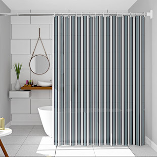 卫生间挡水浴帘布高档浴室隔断淋浴房防水防霉免打孔装 隔水