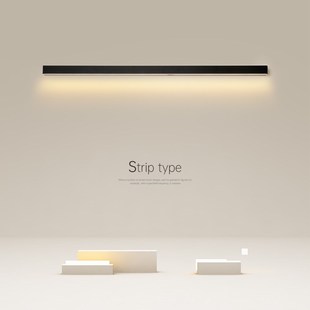 2年新款 led现代客厅沙发背景墙长条壁灯卧室床头一字灯具