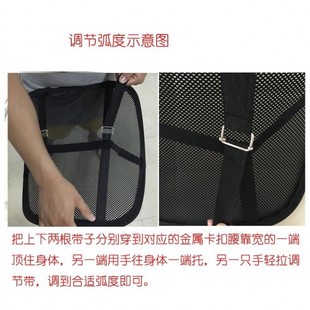四季通用加厚汽车腰靠冰丝网状透气腰垫背靠垫办公室座椅护腰枕垫