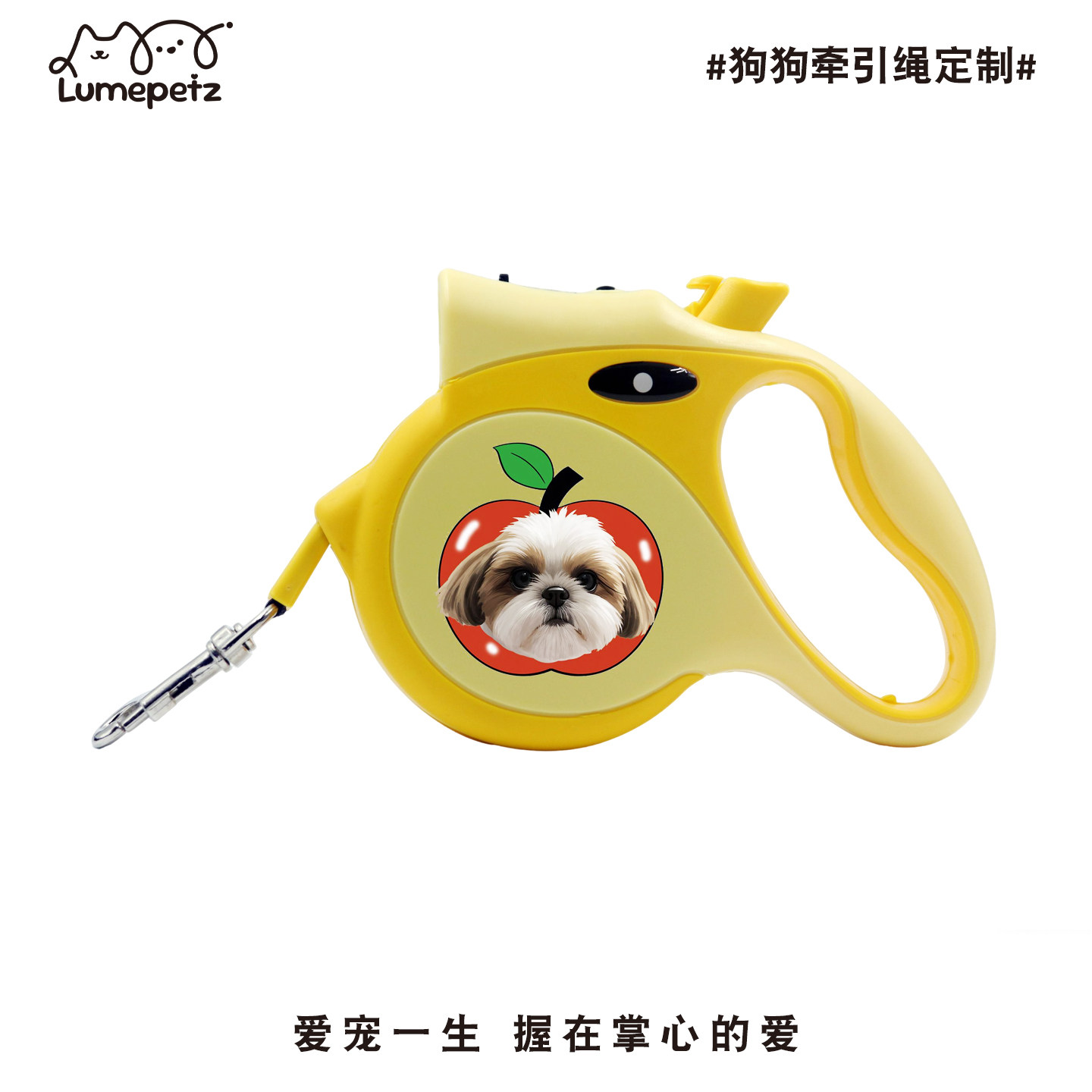 宠物定制牵引绳自动可伸缩小中大型犬遛狗狗绳子logo柴犬柯基链子