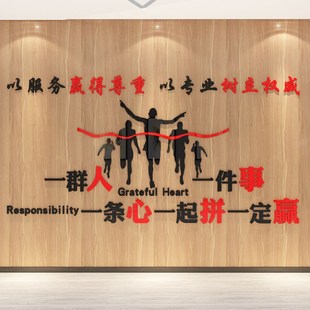 服务房地产屋中介前台广告墙纸玻璃门店励志标语文化公司背景