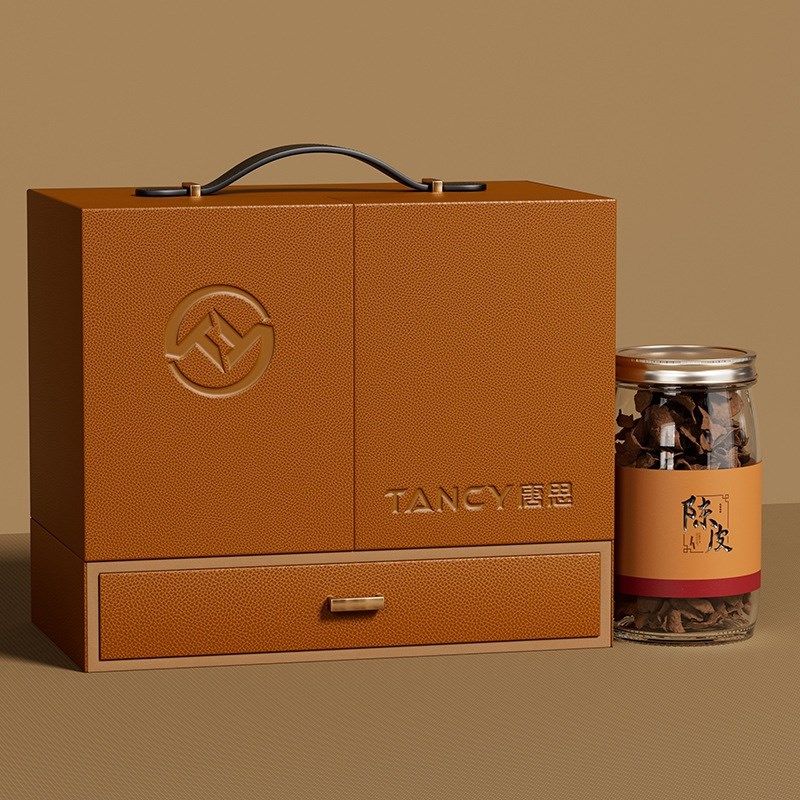 档皮质陈皮盒包装 礼品空盒 珍藏新会陈皮茶叶年货盆菜礼盒,包装,茶叶包装,淘宝优惠券,粉丝福利购,淘宝优惠卷