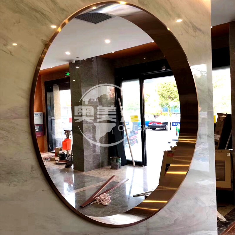 不锈钢吊顶双弧形装饰角天花圆弧包边线条金属钛金圆形收边条拉弯