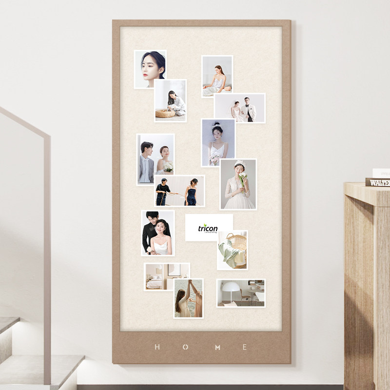 软木板照片墙留言板背景墙板in风题墙愿景板幼儿园便签板圆钉免打