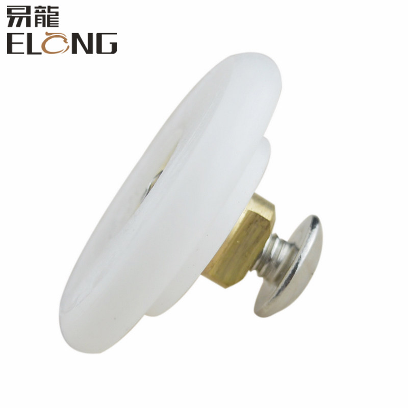 房滑轮扁轮浴室冲淋房圆弧推拉移门铜吊轮单凸轮