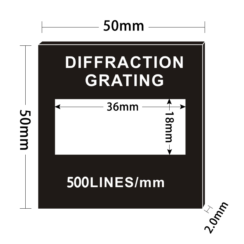 -00线反射光栅玻璃教学演示光学实验仪器DIY科研全息光谱分光