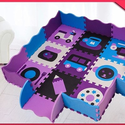 明德拼接爬行垫儿童游戏泡沫拼图地垫围栏加厚环保无毒30*30*1.4