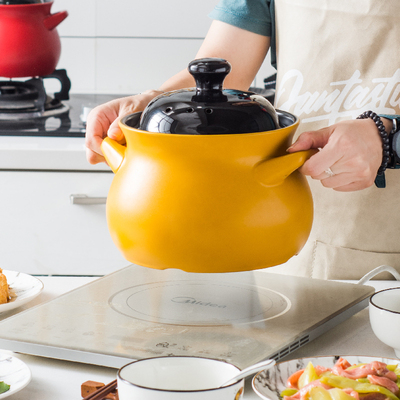 电磁炉砂锅专用燃气煲汤汤锅陶瓷家用沙锅小号熬中药炖锅煎药炖汤