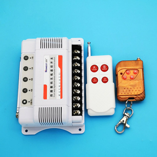 通用4路12v24v无线遥控断电开关汽车货车改装遥控启动熄火可穿墙