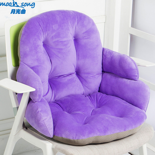 毛绒 坐垫靠背垫一体办公室久坐椅垫加厚学生座垫餐椅屁股垫子冬季