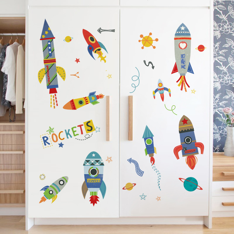 衣柜贴纸柜子翻新贴墙纸自粘儿童房墙面装饰衣柜门贴纸卡通墙贴画