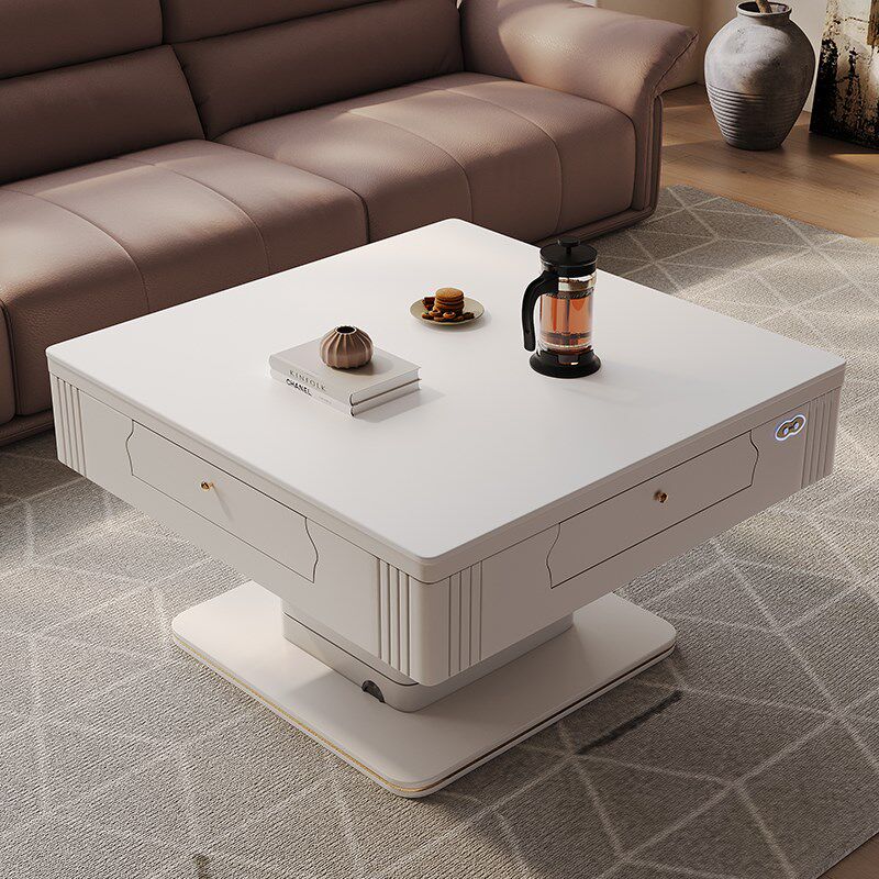 客厅家用升降麻将桌茶几三用一体实木极简全自动多功能电动机麻